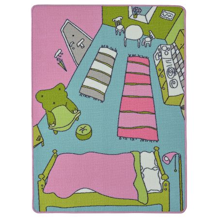 Ковер, короткий ворс, разноцветный 100x133 см IKEA RUMMET РУММЕТ 103.566.84