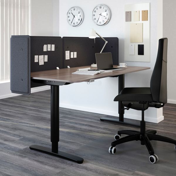 Экран для письменного стола, серый 55 см IKEA БЕКАНТ 703.919.53 - фото 2