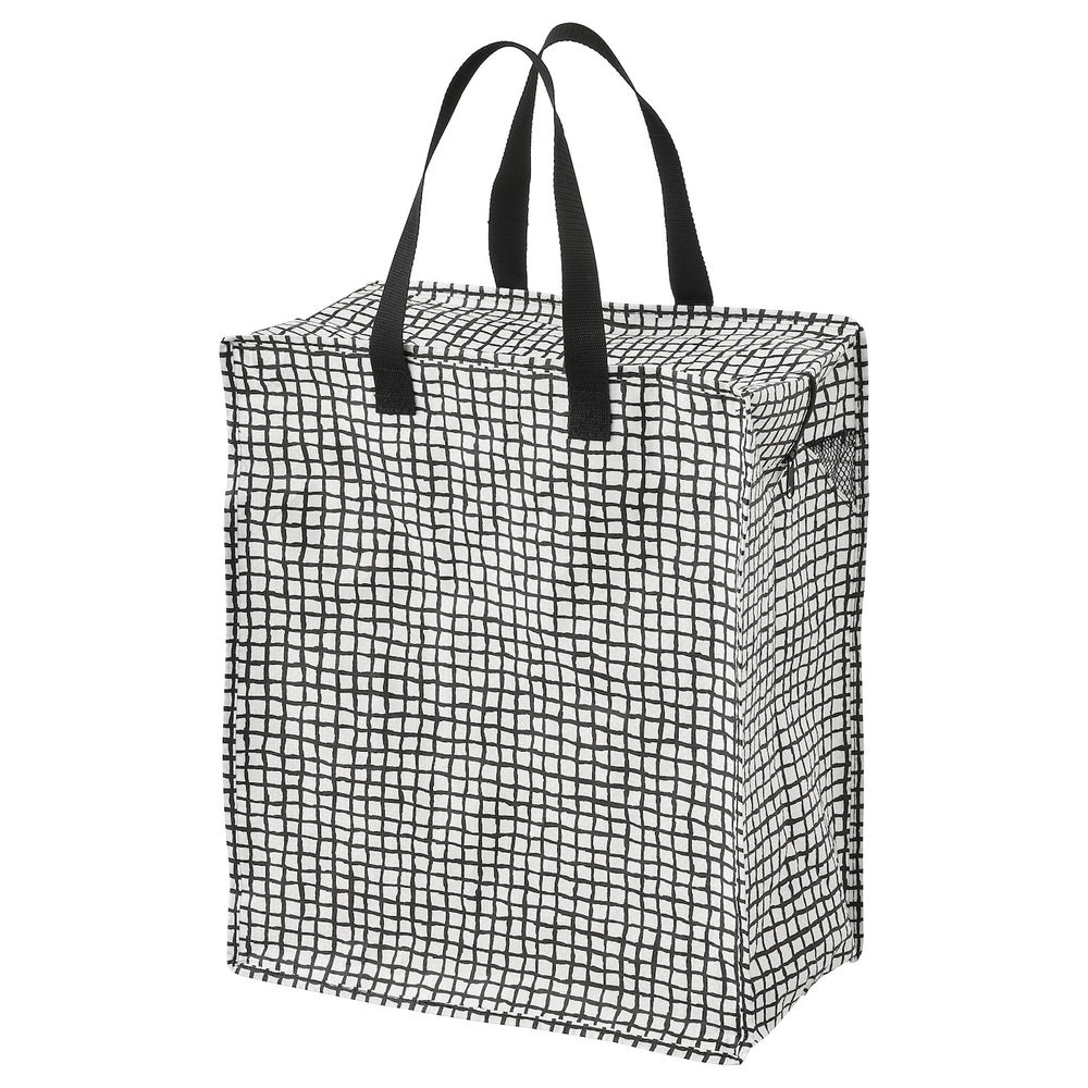 Сумка, черный, белый 47 л IKEA КНЭЛЛА 703.791.21 - фото 1