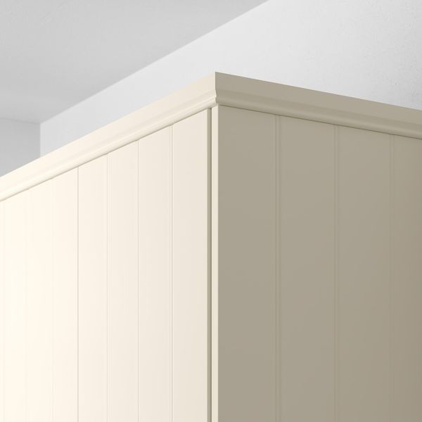 Карниз декоративный профилированный, белый с оттенком 221x4 см IKEA HITTARP ХИТАРП 004.177.63 - схема-чертеж с размерами
