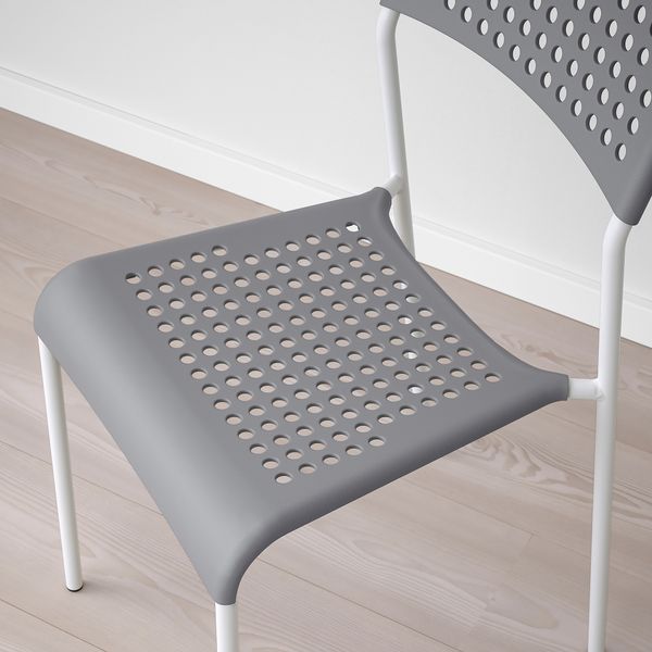 Стул, серый-белый IKEA ADDE АДДЕ 102.259.28 - фото 8