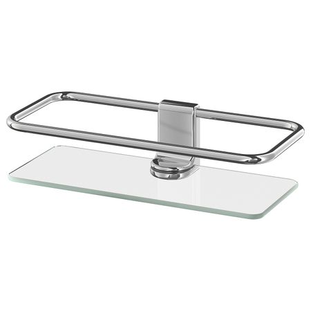 Полка для ванной, хромированный 24x6 см IKEA КАЛЬКГРУНД 703.690.23