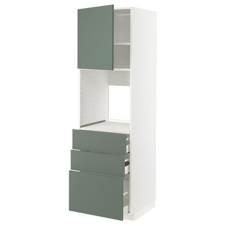 Высокий шкаф для духовки, дверь, 3 ящика IKEA METOD МЕТОД, MAXIMERA МАКСИМЕРА 494.596.38