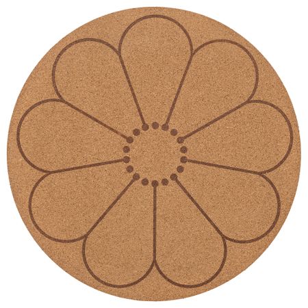 Салфетка под приборы, пробка с рисунком цветок, 35 см IKEA SVARTVIDE 405.508.11