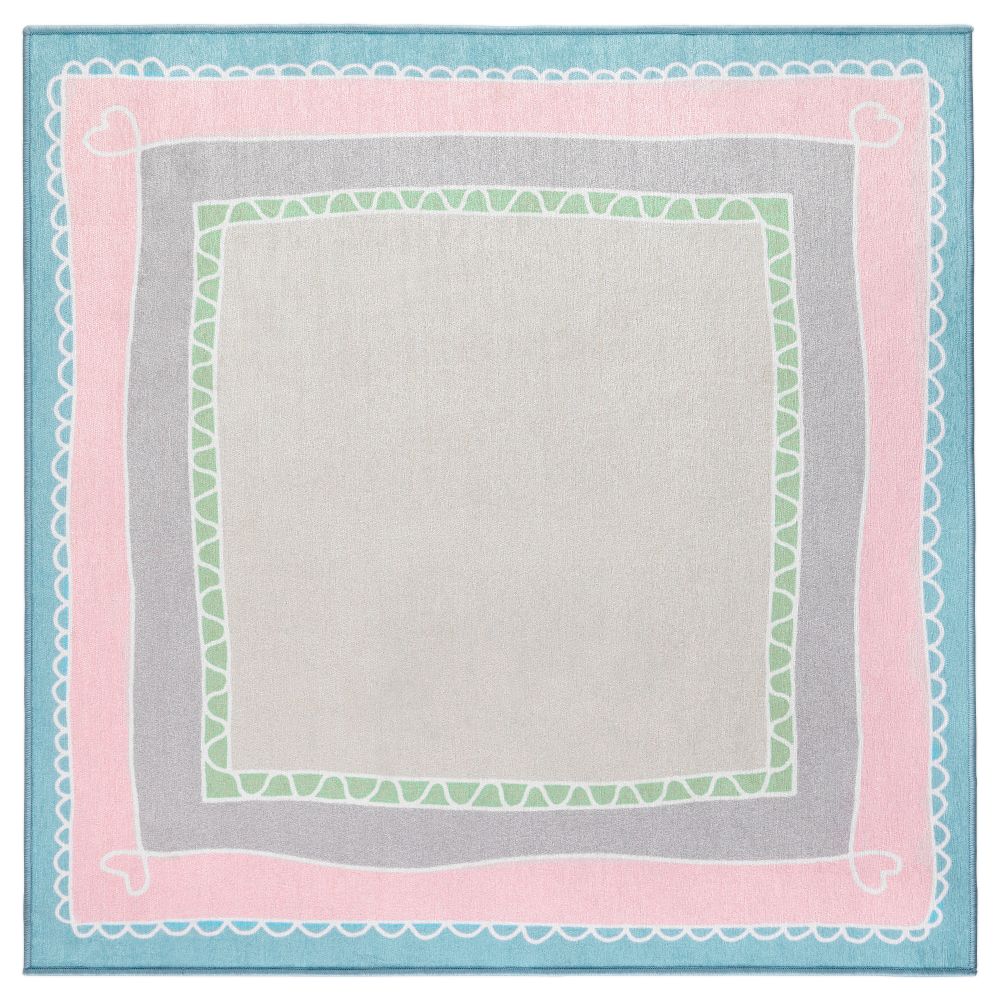 Ковер ВЭНСКАПЛИГ, розовый, бирюзовый (133x133 см) - фото 1