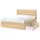 MALM Каркас кровати+2 кроватных ящика - дубовый шпон, беленый 180x200 см
