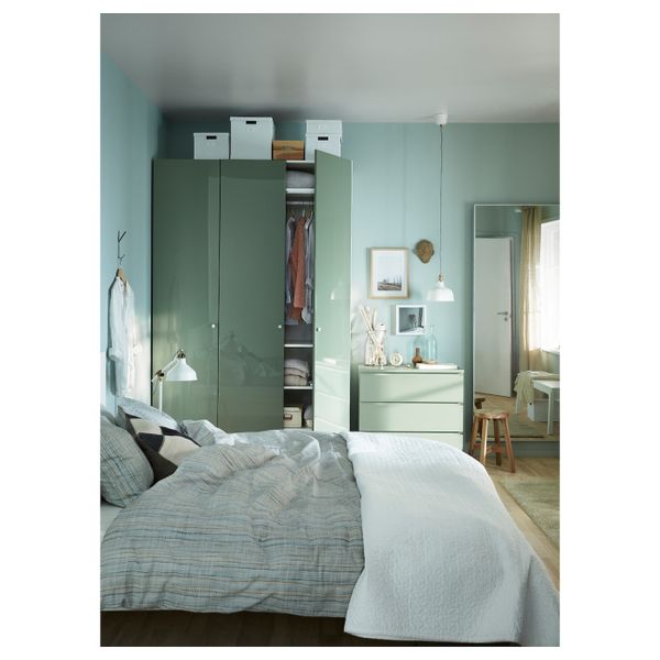 Зеркало, алюминий 78x196 см IKEA HOVET ГУВЕТ 403.692.13 - схема-чертеж с размерами