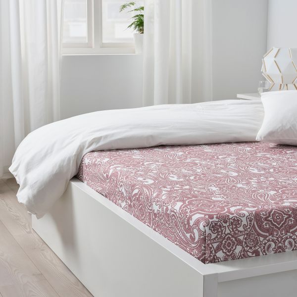 Простыня, белый/темно-розовый 240x260 см IKEA JÄTTEVALLMO ЙЭТТЕВАЛЛМО 604.611.02 - схема-чертеж с размерами
