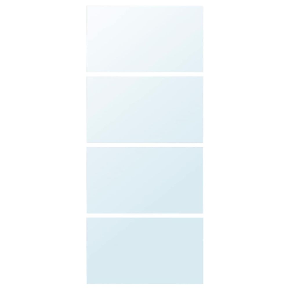 4 панели для рамы раздвижной дверцы, зеркальное стекло 100x236 см IKEA AULI АУЛИ 803.665.47 - фото 1