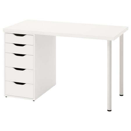 Письменный стол, белый 120x60 см IKEA LAGKAPTEN ЛАГКАПТЕН / ALEX АЛЕКС 894.168.21