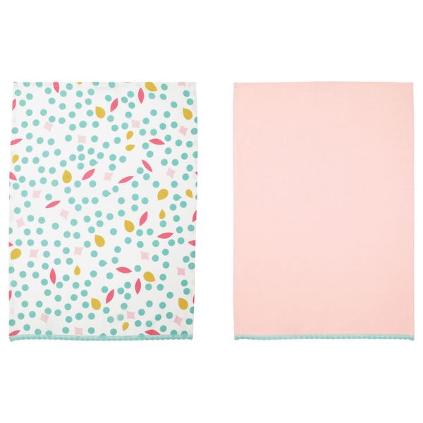 Полотенце кухонное УДДИГ, светло-розовый, точечный (50x70 см) - фото 2