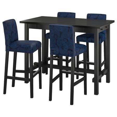 Барн стол + 4 барного стула IKEA NORDVIKEN НОРДВИКЕН / BERGMUND БЕРГМУНД 094.290.40