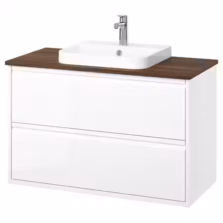 ÄNGSJÖN ЭНГШЁН / BACKSJÖN БАККШЁН Шкаф с ящиками/раковина/смеситель