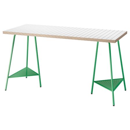 Письменный стол, белый антрацит, зеленый, 140x60 см IKEA TILLSLAG ТИЛЛЬСЛАГ, LAGKAPTEN ЛАГКАПТЕН 895.084.44
