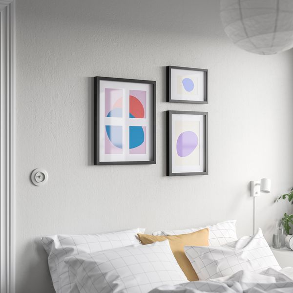 Рама для 4 картин, черный, 40x50 см IKEA RÖDALM 505.537.34 - схема-чертеж с размерами