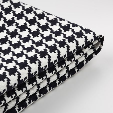 Чехол для барного табурет со спинкой, Виббербу черный-бежевый IKEA HENRIKSDAL ХЕНРИКСДАЛЬ 004.707.60
