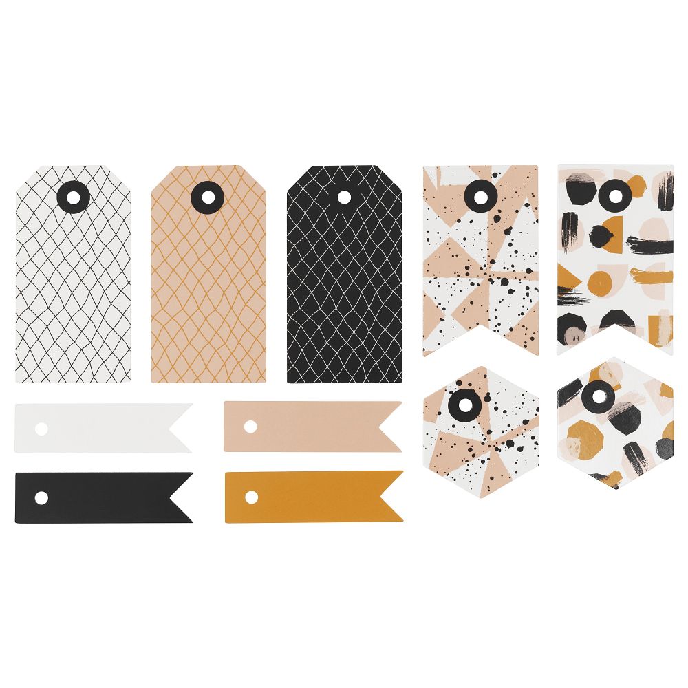 Ярлыки для подарков ЛАНКМОЙ, белый черный, розовый - фото 1