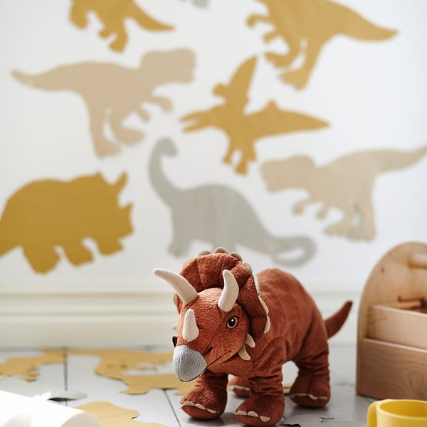 Мягкая игрушка, динозавр Трицератопс, 46 см IKEA JÄTTELIK ЙЭТТЕЛИК 604.711.77 - схема-чертеж с размерами