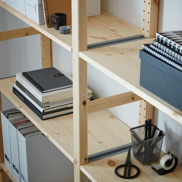 4 секции/полки, сосна 344x30x226 см IKEA IVAR ИВАР 592.485.46 - схема-чертеж с размерами