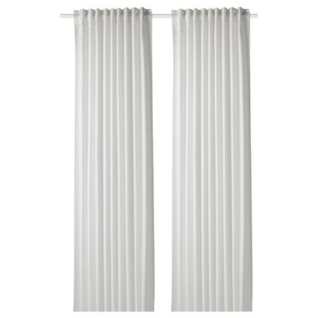 Звукопоглощающая гардина, белый 145x300 см IKEA GUNNLAUG ГУННЛАУГ 305.001.76