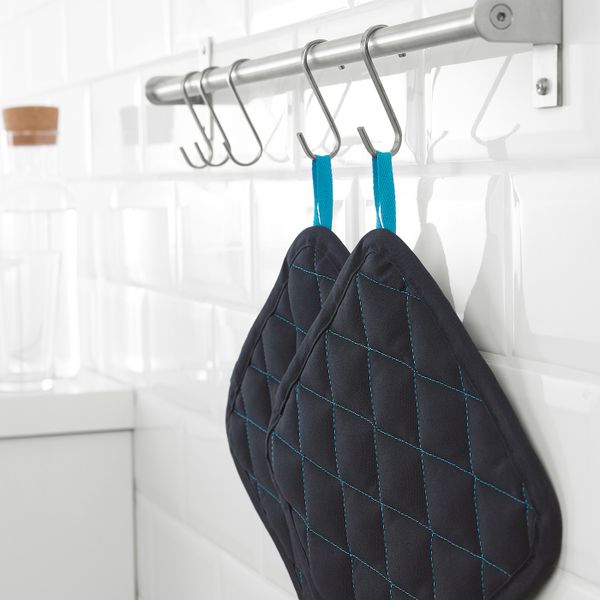 Прихватка, черный 22x22 см IKEA LACKTICKA ЛАККТИККА 703.711.77 - фото 2