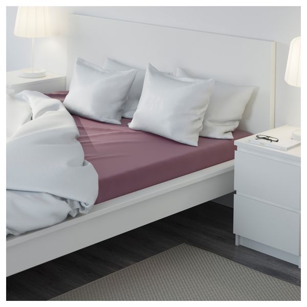 Простыня натяжная ГЭСПА, темно-сиреневый - схема-чертеж с размерами