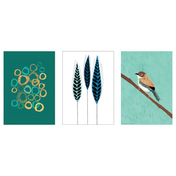 Набор постеров, 3 штуки ТРИЛЛИНГ, Фигуры и формы (21x30 см) - схема-чертеж с размерами