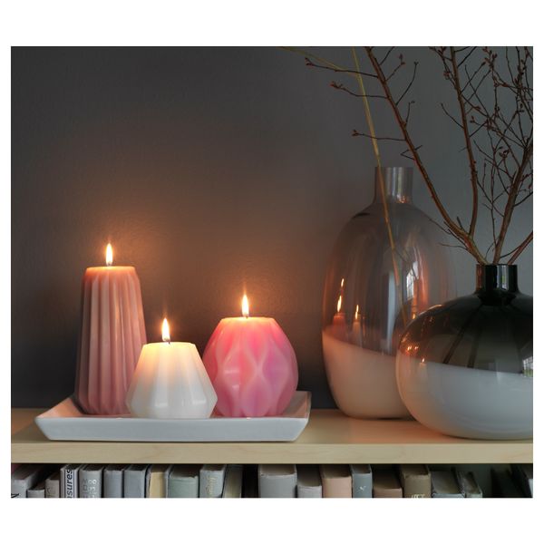 Ваза ФОРМЛИГ, светло-розовый, белый (27 см) - фото 2