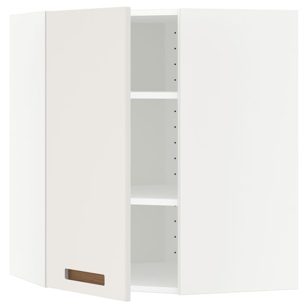 Угловой навесной шкаф с полками МЕТОД, белый, Мэрста белый - схема-чертеж с размерами