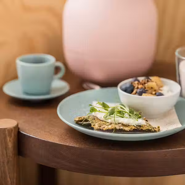 FÄRGKLAR Тарелка десертная - матовая поверхность светлая бирюза 20 см - фото 6