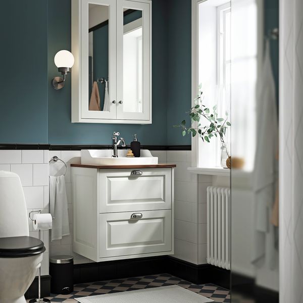 TÄNNFORSEN ТАННФОРСЕН / RUTSJÖN РУТШЁН Шкаф с ящиками/раковина/смеситель - фото 2