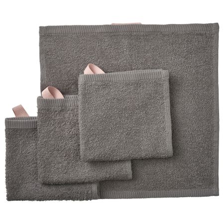 Полотенце, 30x30 см, серый IKEA DIMFORSEN ДИМФОРСЕН 405.128.81