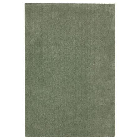 Ковер, короткий ворс, светлый серо-зеленый 133x195 см IKEA KNARDRUP КНАРДРУП 405.141.49