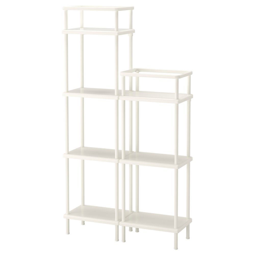 Стеллаж ДИНАМ, белый (80x27x108-148 см) - фото 1