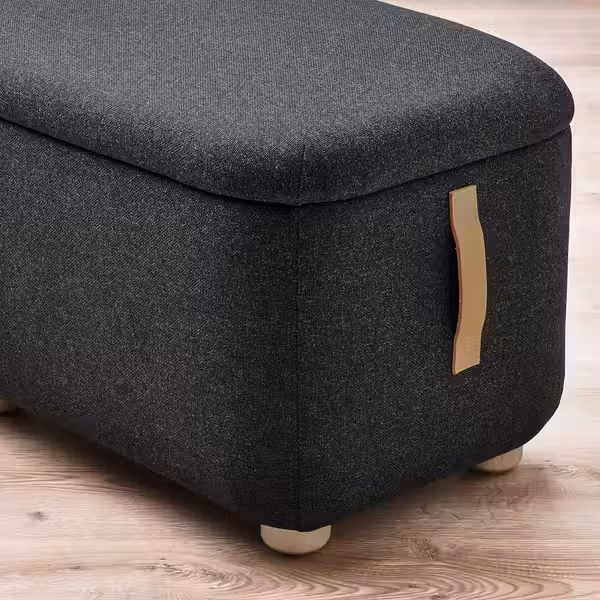 OSKARSHAMN Кресло + табурет для ног - Gunnared черный/серый - фото 6