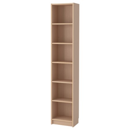 Стеллаж, 40x28x202 см, дубовый шпон, беленый IKEA BILLY БИЛЛИ 304.042.07