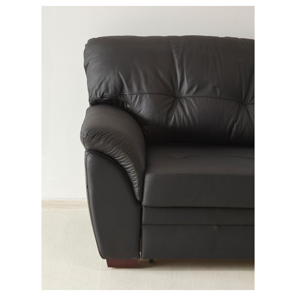 Диван-кровать угловой БЬЁРБУ, правый, черный - схема-чертеж с размерами