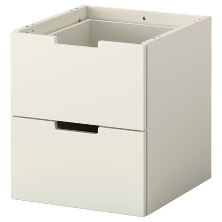 Модульный комод с 2 ящиками НОРДЛИ, белый