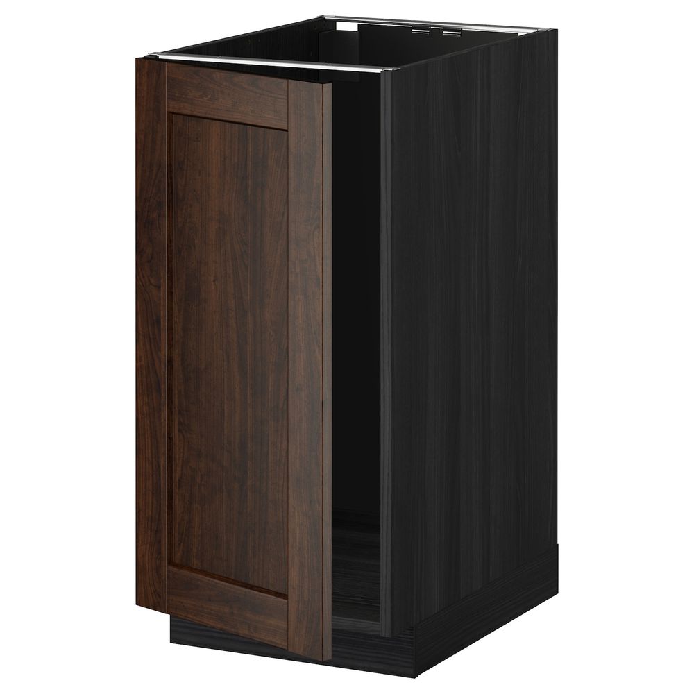 Напольный шкаф для мойки, мусорных конт, черный/Эдсерум коричневый 40x60 см IKEA МЕТОД 692.268.22 - схема-чертеж с размерами