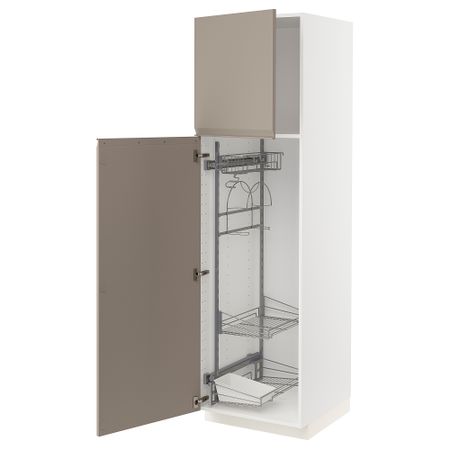 Высокий шкаф с отделением для аксессуаров для уборки IKEA METOD МЕТОД 594.925.00