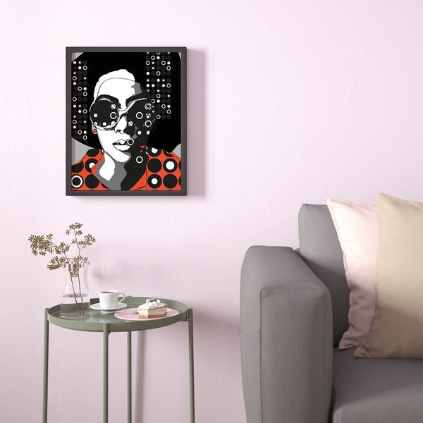 Постер, Энергетика ретро, 40x50 см IKEA DRÖMBILD ДРЁМБИЛЬД 504.420.72 - схема-чертеж с размерами