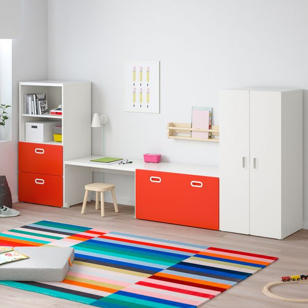 Комбинация для хранения, белый, красный 300x50x128 см IKEA СТУВА / ФРИТИДС 192.531.44 - фото 2