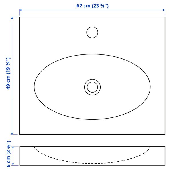 IKEA, дополнительный ракурс - схема-чертеж с размерами