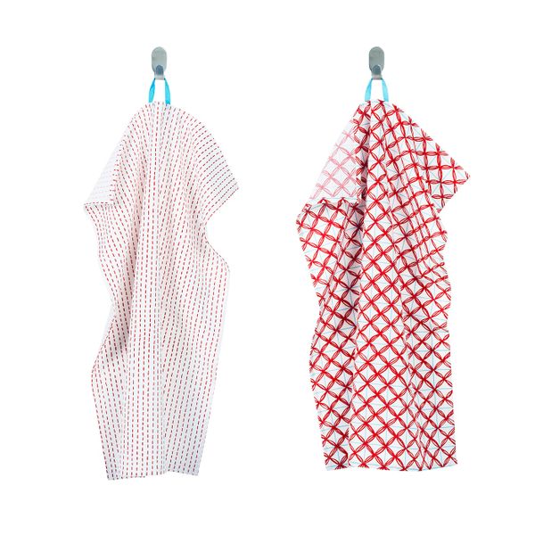 Полотенце кухонное, с рисунком белый/красный, 50x70 см IKEA ВИНТЕРФЕСТ 504.321.29 - схема-чертеж с размерами