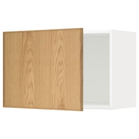 Шкаф навесной, белый/Экестад дуб 60x40 см IKEA METOD МЕТОД 692.258.27