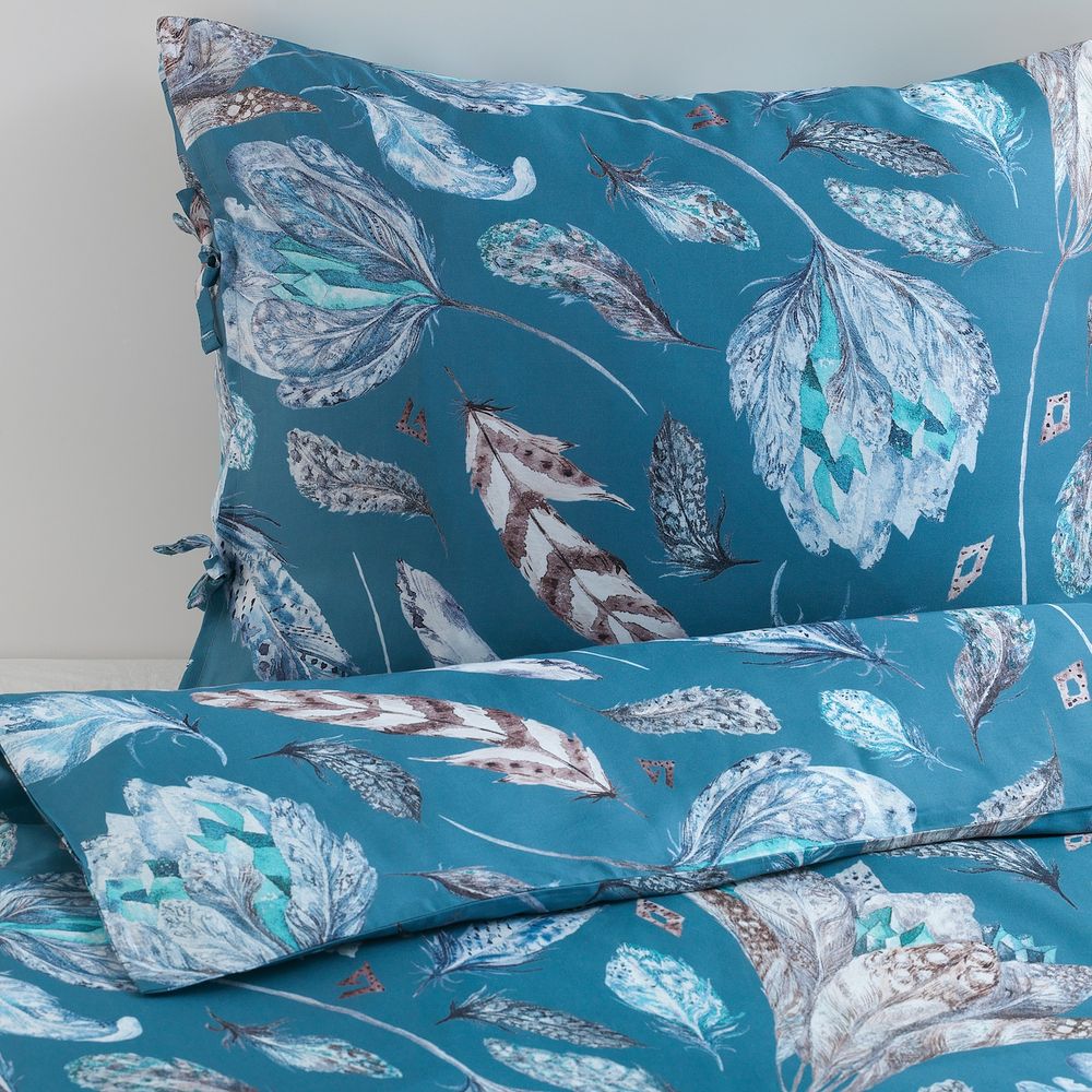 Пододеяльник и наволочка, разноцветный 150x200/50x70 см IKEA KRYDDSALVIA КРЮДДСАЛЬВИА 604.309.69 - фото 1