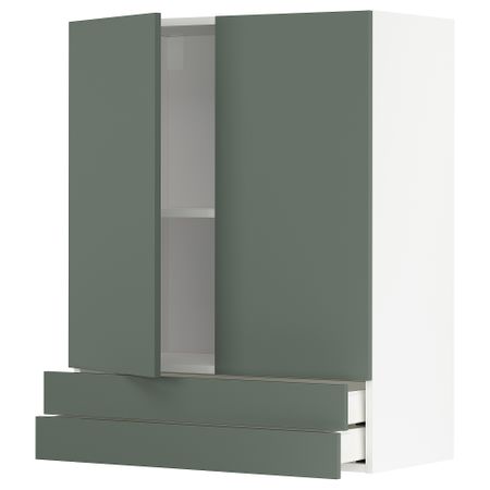 Навесной шкаф, 2 дверцы, 2 ящика, 80x100 cm IKEA METOD МЕТОД, MAXIMERA МАКСИМЕРА 694.581.76