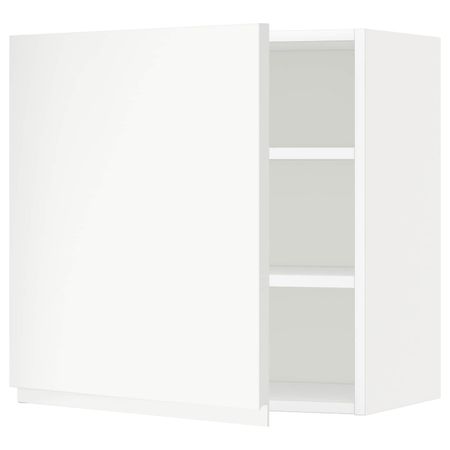 Навесной шкаф с полками, белый/Воксторп матовый белый 60x60 см IKEA METOD МЕТОД 094.464.12