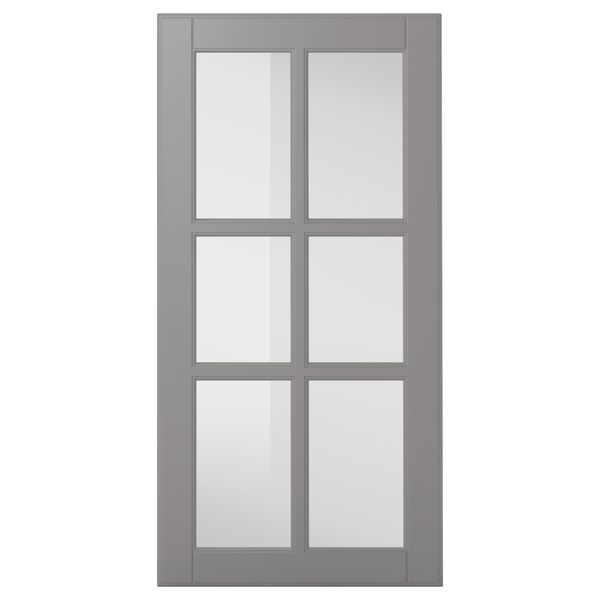 Стеклянная дверь БУДБИН, серый - фото 1