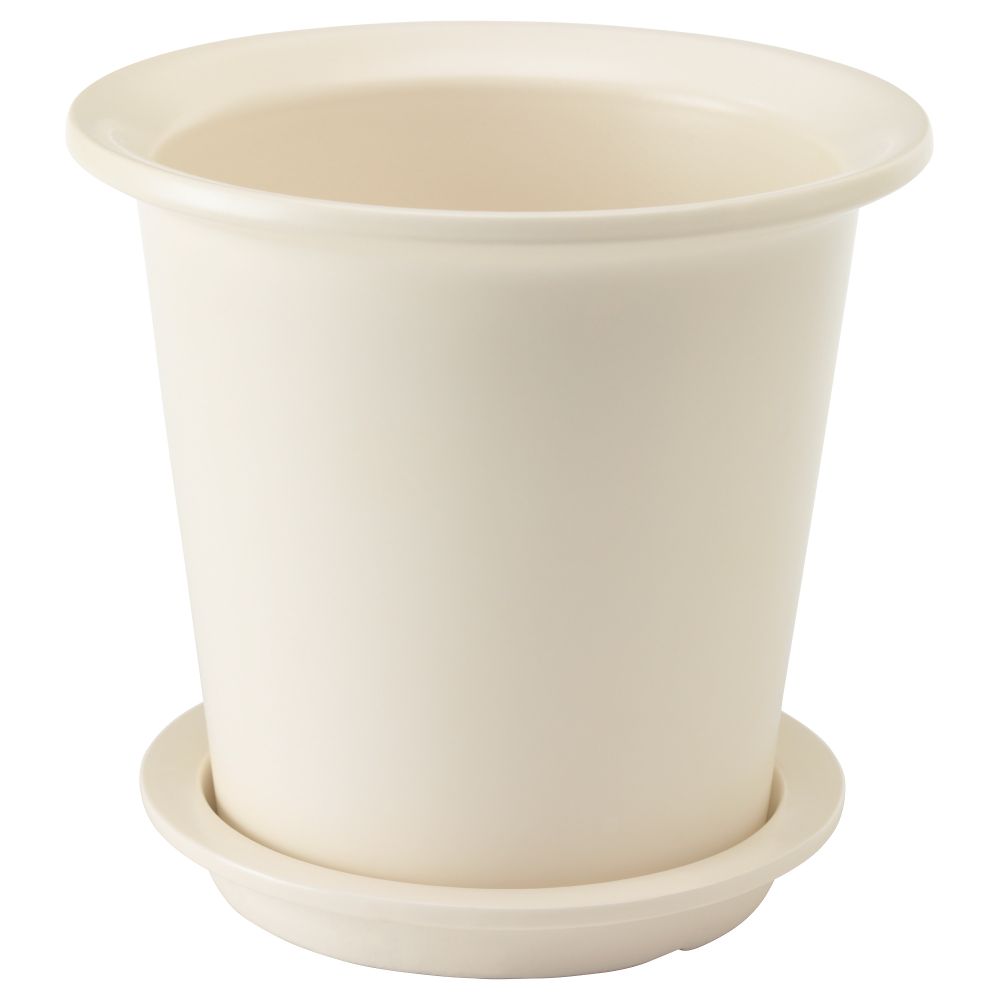 Горшок цветочный с поддоном ЮДЖУБЭР, белый (12 см) - схема-чертеж с размерами